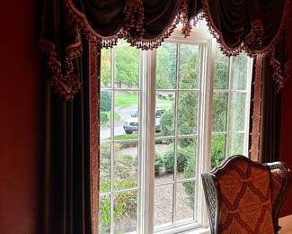 lined velvet window treatment 102" wide x 9' tall.