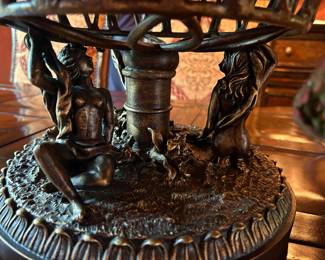 detail on base of approx 24" tall centerpiece arrangement