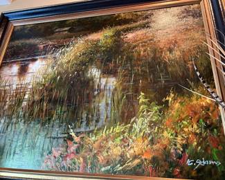 framed oil painting 56" x 44"