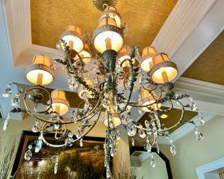 12 light John Richard chandelier. approx 40" drop.