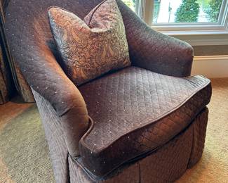 pair of Century swivel club chairs