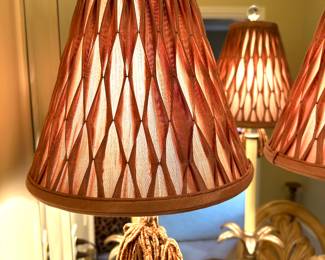 Rose colored silk shades