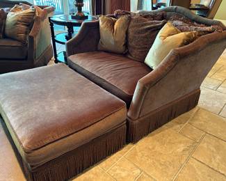 Oversized chair with ottoman by Huntington House