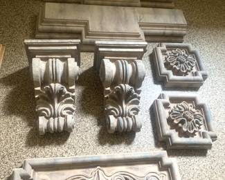 Faux concrete pieces for a shelf (see next photo