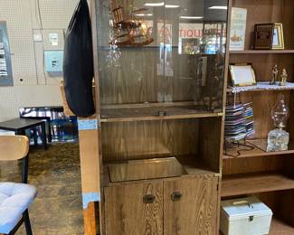 c.1970's Glass Door Cabinet 