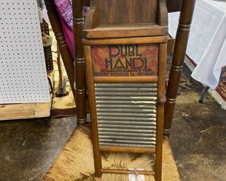c.1900-1950, "DUBL HANDL" Washboard Cabinet/Hanging Chest, Made by Columbus Washboard Co., RARE PIECE!