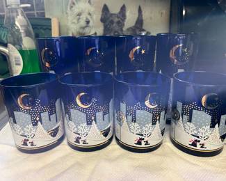 Noritake cobalt glasses