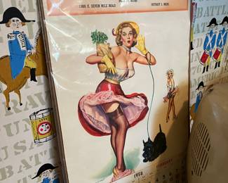 Vintage pin-up calendar