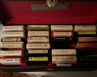 and 8 track tapes (more not photographed)