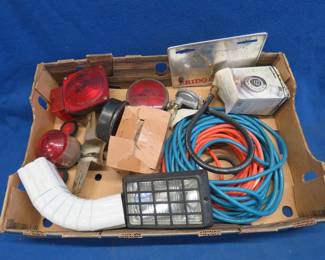 Lot 24: Trailer Lights, Extension Cords, and More