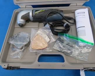 Lot 30: Performax oscillating tool with attachments in a Porter-Cable box