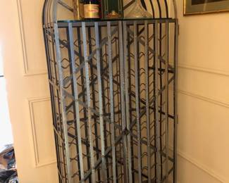 Large Industrial Metal 2 Door Wine Cabinet / Rack