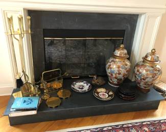 Fireplace Tools, Large Ginger Jars
