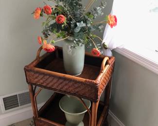 Floral Arrangement, Vase, 2 Tiered Stand