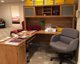 Desk, Office Chair, National Geographic Magazines