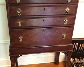Hickory Chair Chippendale Style Silver Chest