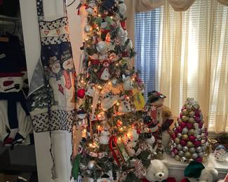 adorable smaller size decorated and lighted Christmas tree