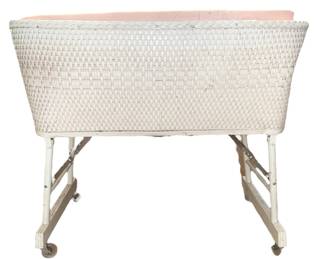 White Wicker Bassinett