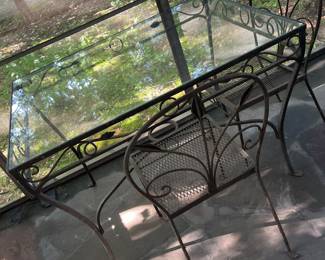 large outdoor wrought iron set