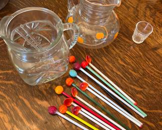 vintage pitchers and stirrers