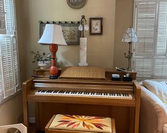 Piano, MC lamps, & more lamps