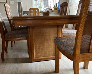 MCM Dining Room Set Cane & Wood
