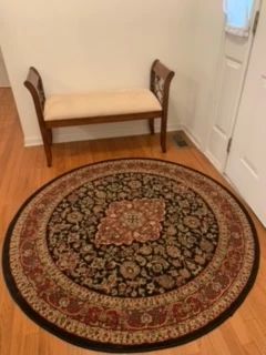 Hall entry rug and seat