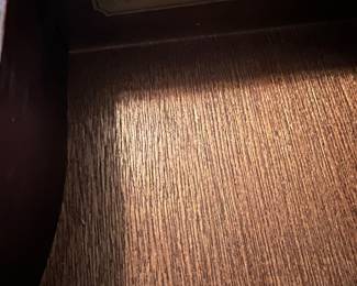 Label In the drawer of side drop leaf table