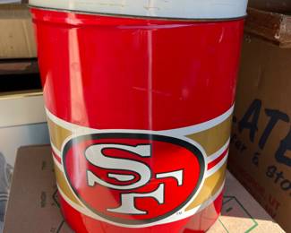 San Francisco 49ers popcorn can