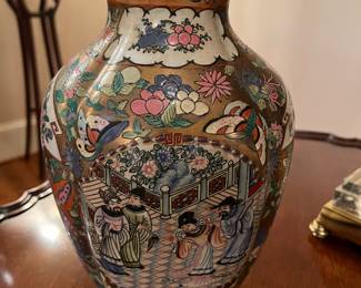 Pair of Lotus Arts vases 