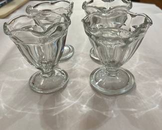 Vintage, tulip, ice cream sundae dishes