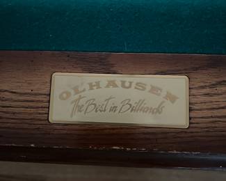 Name of the pool table