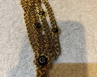 * Vintage St. John’s 3 strand enamel logo charm belt