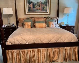 Beautiful Henkel Harris pencil post king bed