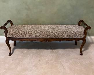 Lovely upholstered or plain wicker seat bench 