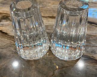 * Villery and Boch crystal candlesticks