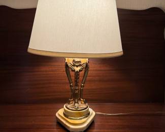 Beautiful lamp with marble bottom