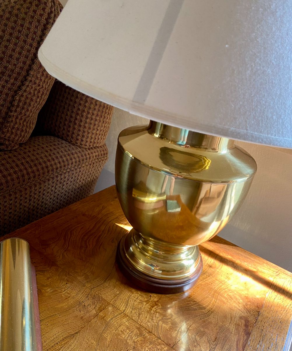 we have two brass lamps
