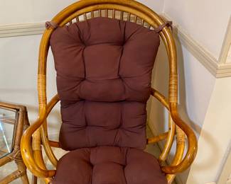 we have two swivel papasan chairs, nice cushions 