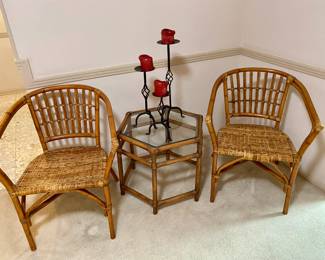 great trio, high quality rattan 