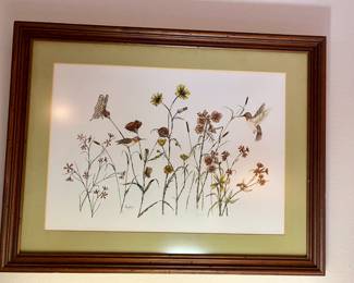 Texas Artist Don Kent, signed and numbered , "Hummingbirds "