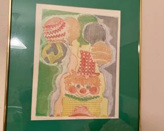 watercolor, Balloon clown 