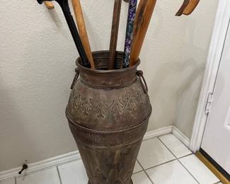 All kinds of canes  and walking sticks