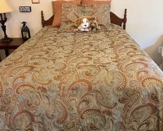 Cros Cill queen comforter, bedskirt, and two pillow shams from Dillards originally