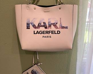 Wonderful Karl Lagerfeld tote bag and make up bag, sold separately