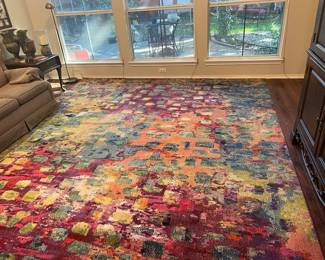 Beautiful, very large and very colorful new rug
