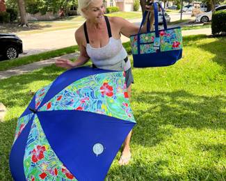 New golf items, umbrellas, two sizes of tote bags, and golf towels!