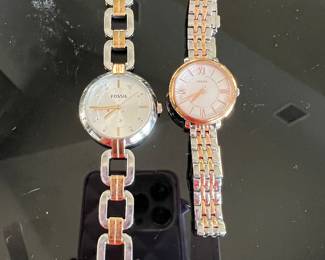 These are both watches by Fossil