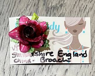 China brooch from Staffordshire England