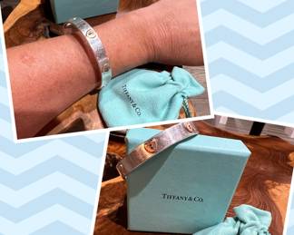 Authentic Tiffany and Company, sterling, silver and gold bracelet